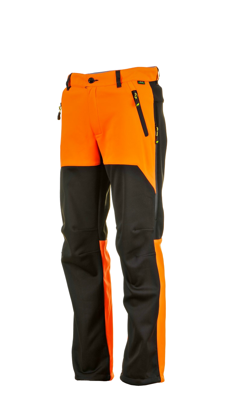 1015 Model Softshell Pants Black Orange